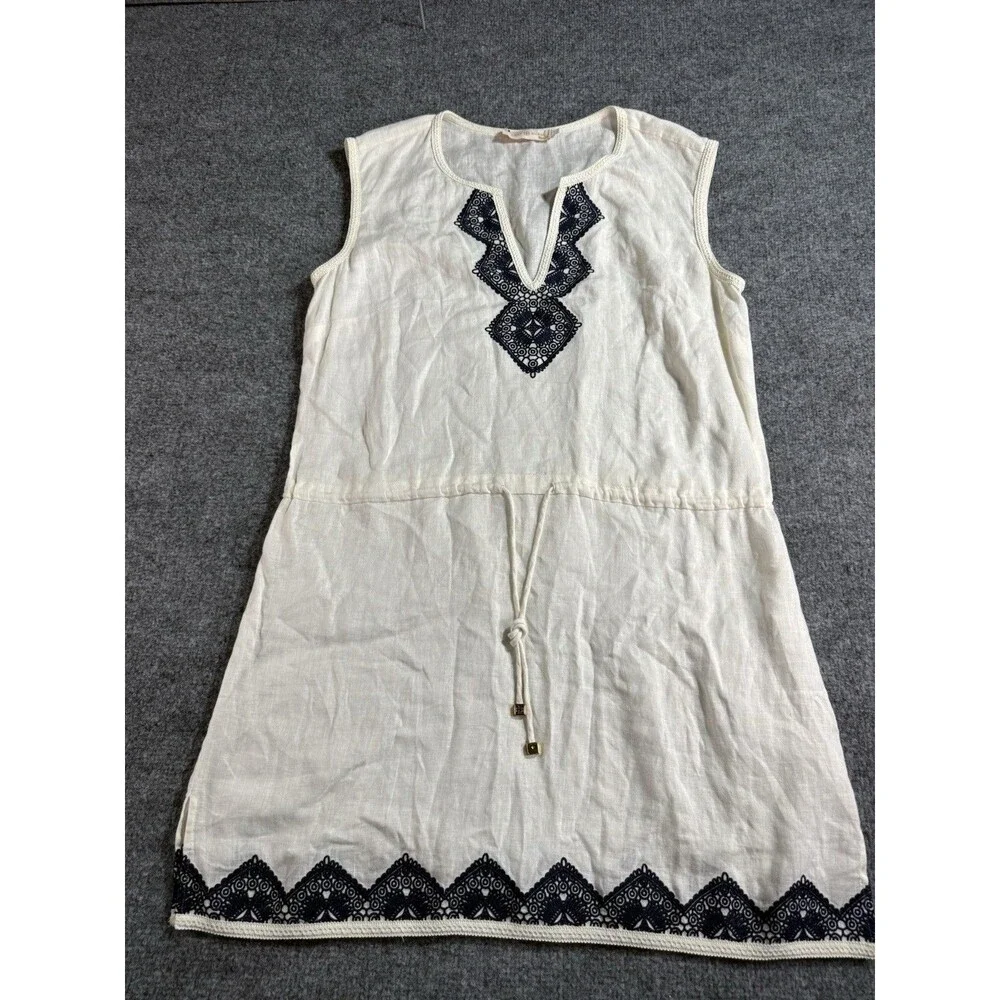 Tory Burch Linen Embroidered Tunic Dress – Size Large